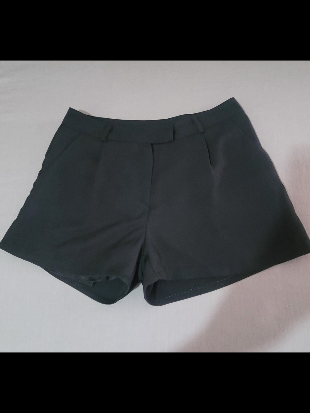 High-Waist Black Tailored Women's Shorts